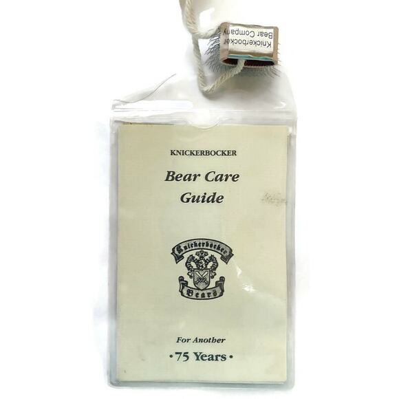 Knickerbocker Bears Teddy Bear Plush With Bear Care Guide, Brush and Bag 15" - Picture 4 of 13